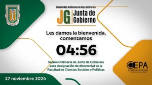 Sesión Ordinaria de la Junta de Gobierno para la designación de Director(a) de la Facultad de Ciencias Sociales y Políticas