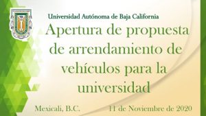 Apertura de propuesta de arrendamiento de vehículos para la universidad
