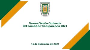 Tercera Sesión de Comité de Transparencia