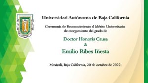Ceremonia de Reconocimiento al Mérito Universitario del grado de Dr. Honoris Causa a Emilio Ribes Iñesta