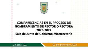Comparecencias de aspirantes a Rector o Rectora 2023-2027 ante la Junta de Gobierno