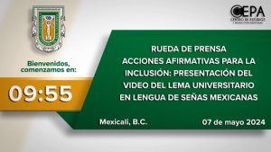 Rueda de prensa acciones afirmativas para la inclusión: Presentación del video del lema universitario en lenguas de señas.